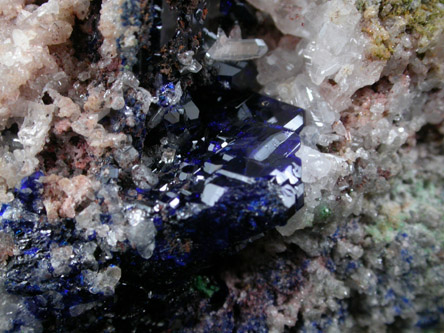 Arsentsumebite, Azurite, Cerussite from Tsumeb Mine, Otavi-Bergland District, Oshikoto, Namibia (Type Locality for Arsentsumebite)