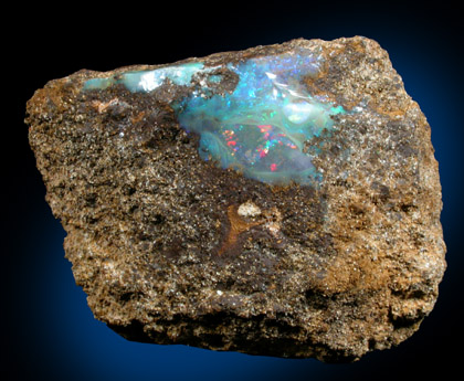 Opal var. Boulder Opal from Aeromaga Area, Queensland, Australia