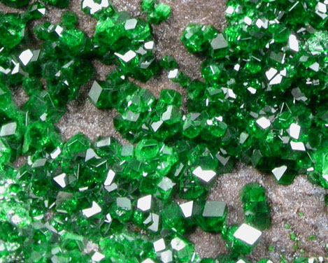 Uvarovite Garnet from Saranovskoye Mine, Sarany, Permskaya Oblast', Ural Mountains, Russia (Type Locality for Uvarovite)