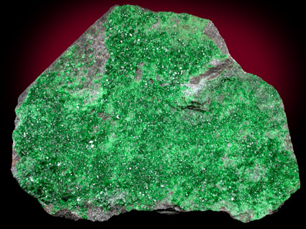 Uvarovite Garnet from Saranovskoye Mine, Sarany, Permskaya Oblast', Ural Mountains, Russia (Type Locality for Uvarovite)