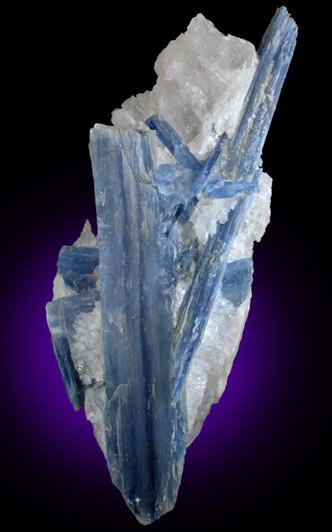 Kyanite in Quartz from Barra do Salinas, Coronel Murta, Minas Gerais, Brazil