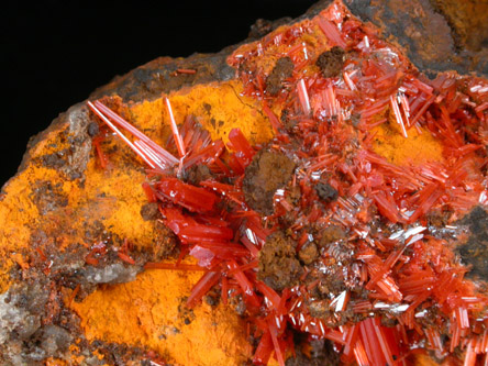 Crocoite with Gibbsite from Dundas, Tasmania, Australia