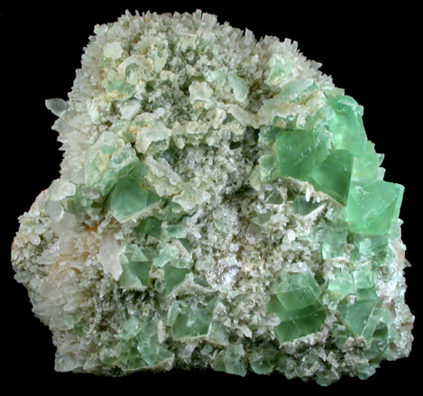 Fluorite with Quartz from William Wise Mine, Westmoreland, Cheshire County, New Hampshire