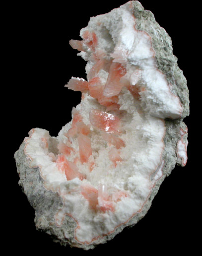 Heulandite-Ca on Mordenite from Rat's Nest Claim, near Challis, Custer County, Idaho