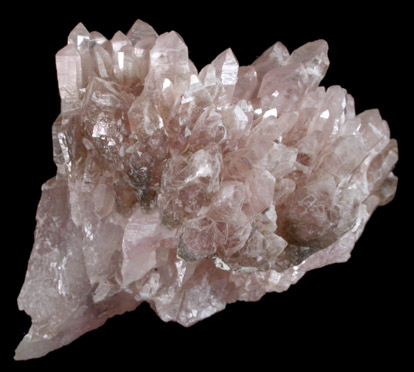 Quartz var. Smoky and Rose Quartz Crystals from Lavra da Ilha, Taquaral, Jequitinhonha River, Minas Gerais, Brazil