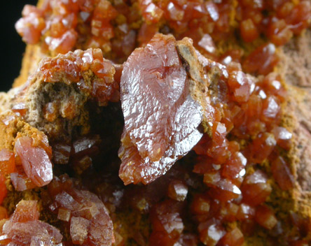 Wulfenite (pseudo-scalenohedral crystals) from (La Aurora Mine), Cuchillo Parado, Coyame, Chihuahua, Mexico