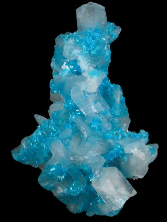 Cavansite on Stilbite from Wagholi Quarry, Maharashtra, India