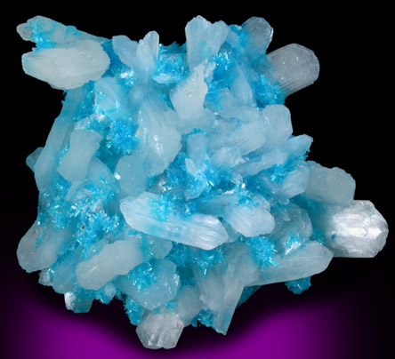 Cavansite with Stilbite-Ca from Wagholi Quarry, Maharashtra, India