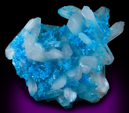 Cavansite on Stilbite from Wagholi Quarry, Maharashtra, India