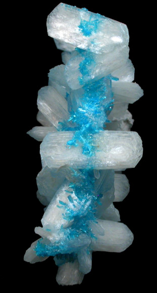 Cavansite on Stilbite from Wagholi Quarry, Maharashtra, India