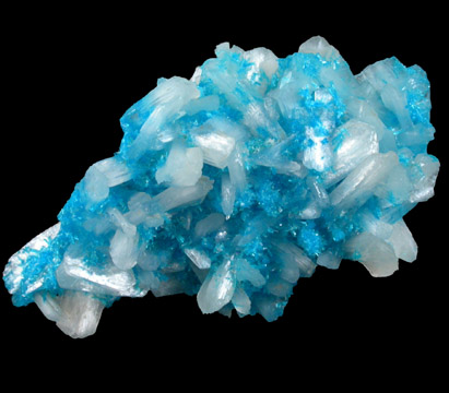 Cavansite on Stilbite from Wagholi Quarry, Maharashtra, India