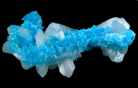 Cavansite on Stilbite from Wagholi Quarry, Maharashtra, India