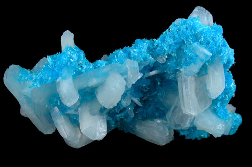 Cavansite on Stilbite from Wagholi Quarry, Maharashtra, India