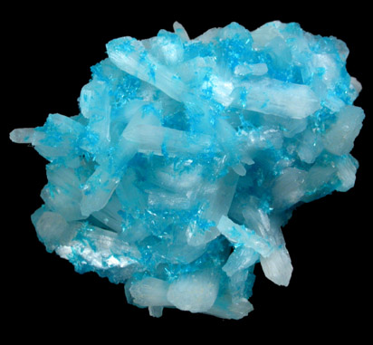 Cavansite on Stilbite from Wagholi Quarry, Maharashtra, India