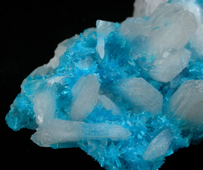 Cavansite on Stilbite from Wagholi Quarry, Maharashtra, India