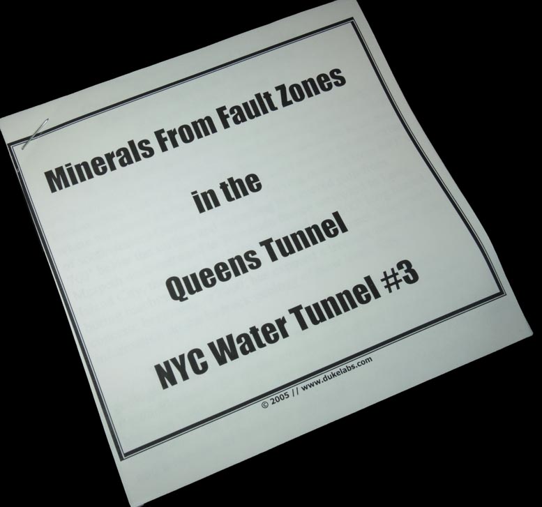 Set of nine minerals from the fault zones of NYC Water Tunnel No. 3 from Queens Tunnel excavation, Queens, Woodside, Queens, New York City, Queens County, New York