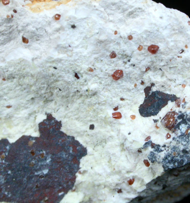 Capgaronnite var. Tocornalite with Grossular from Old B.H.P. Open Cut, Broken Hill, New South Wales, Australia