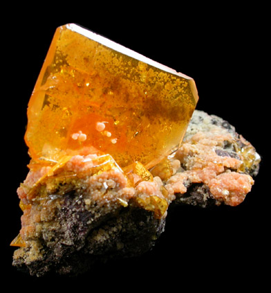 Wulfenite with Mimetite from San Francisco Mine, Cerro Prieto, near Cucurpe, Sonora, Mexico