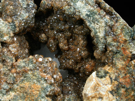 Andradite Garnet with Quartz from Washington Camp-Duquesne District, Santa Cruz County, Arizona