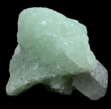 Prehnite over Quartz from Bull Run Quarry, near Conklin, Loudoun County, Virginia