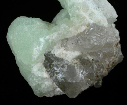 Prehnite over Quartz from Bull Run Quarry, near Conklin, Loudoun County, Virginia