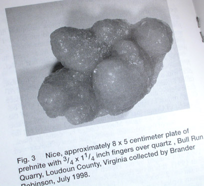 Prehnite with Stilbite from Bull Run Quarry, near Conklin, Loudoun County, Virginia