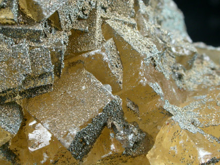 Pyrite on Fluorite from Moscona Mine, Villabona District, Asturias, Spain