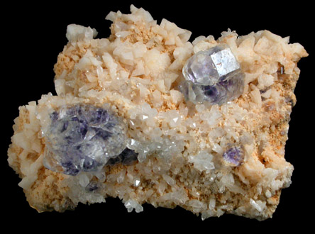 Fluorite on Dolomite from Shangbao Mine, Leiyang, Hunan, China