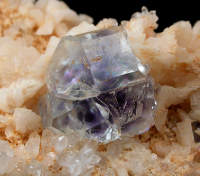 Fluorite on Dolomite from Shangbao Mine, Leiyang, Hunan, China