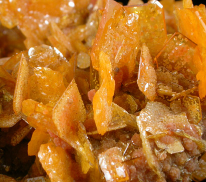 Wulfenite with Mimetite from San Francisco Mine, Cerro Prieto, near Cucurpe, Sonora, Mexico