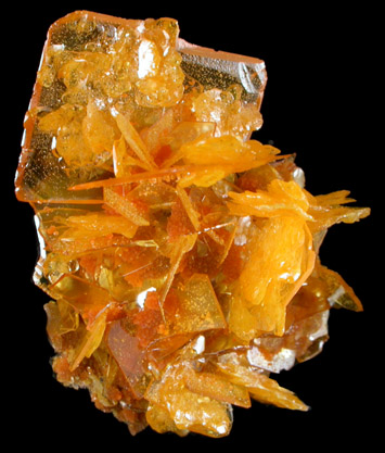 Wulfenite with Mimetite from San Francisco Mine, Cerro Prieto, near Cucurpe, Sonora, Mexico