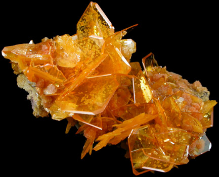 Wulfenite with Mimetite from San Francisco Mine, Cerro Prieto, near Cucurpe, Sonora, Mexico