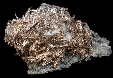 Silver in Calcite from Andres del Rio District, Batopilas, Chihuahua, Mexico