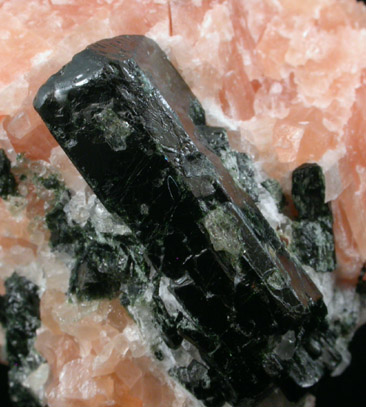 Ferrosilite in Calcite from Yates Mine, Otter Lake, Pontiac County, Qubec, Canada