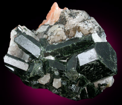 Ferrosilite, Scapolite, Calcite from Yates Mine, Otter Lake, Pontiac County, Québec, Canada