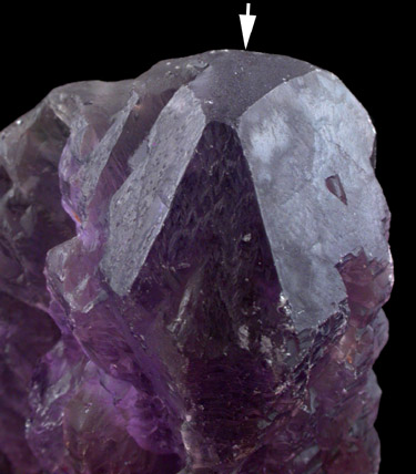 Quartz var. Ametrine (with rare pinacoid face) from Anahi Mine, La Gaiba District, Angel Sandoval Province, Santa Cruz Department, Bolivia