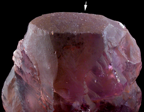 Quartz var. Ametrine (with rare pinacoid face) from Anahi Mine, La Gaiba District, Angel Sandoval Province, Santa Cruz Department, Bolivia