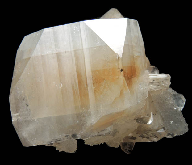 Apophyllite with Stilbite on Quartz from Nashik District, Maharashtra, India