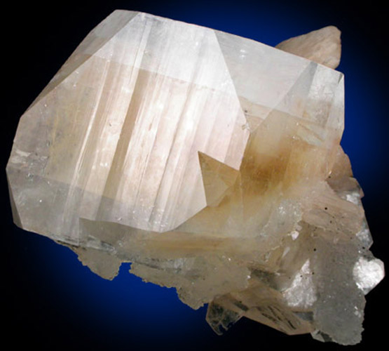 Apophyllite with Stilbite on Quartz from Nashik District, Maharashtra, India