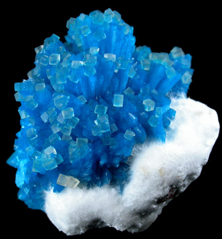 Cavansite on Mordenite with Calcite from Wagholi Quarry, Maharashtra, India