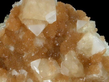 Stellerite and Calcite from Sarbayskiy Mine, Rudnyy, Kustanay Oblast, Kazakhstan