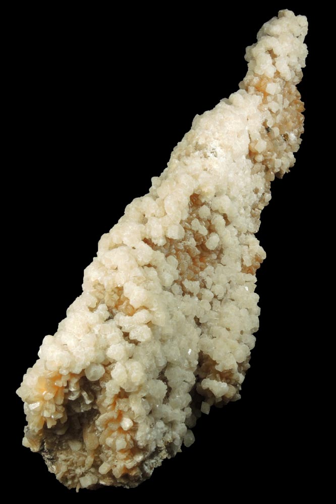 Stilbite-Ca and Calcite with minor Pyrite from 700' level, Sta.167, Queens Tunnel of NYC Water Tunnel #3, Woodside, Queens, New York City, Queens County, New York