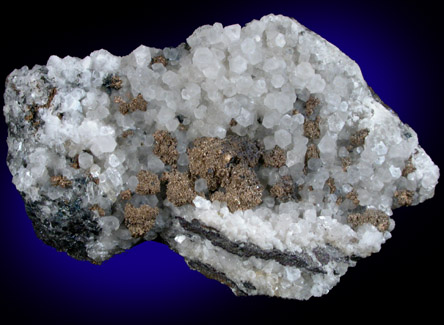 Silver and Calcite from La Noria Mine, San Panteon de la Noria, Zacatecas, Mexico