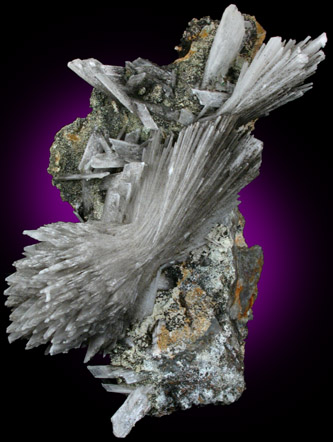 Gypsum with Boulangerite from Boldut Mine, Cavnic, Maramures, Romania