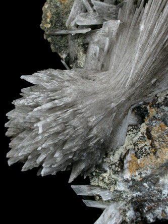 Gypsum with Boulangerite from Boldut Mine, Cavnic, Maramures, Romania