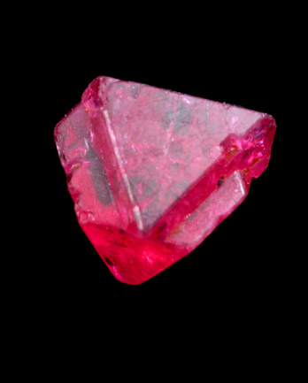 Spinel var. Spinel-law Twin from Mogok District, 115 km NNE of Mandalay, border region between Sagaing and Mandalay Divisions, Myanmar