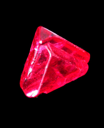 Spinel var. Spinel-law Twin from Mogok District, 115 km NNE of Mandalay, Mandalay Division, Myanmar (Burma)