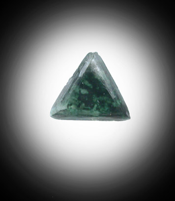 Diamond (0.13 carat green macle, twinned crystal) from Guaniamo, Bolivar Province, Venezuela