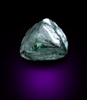 Diamond (0.09 carat green macle, twinned crystal) from Guaniamo, Bolivar Province, Venezuela