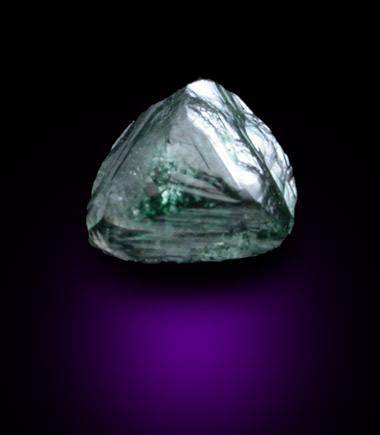 Diamond (0.09 carat green macle, twinned crystal) from Guaniamo, Bolivar Province, Venezuela